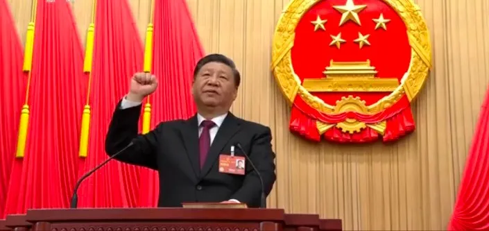 Xi Jinping was elected as the president of the PRC for the third time in a row with an overwhelming majority.