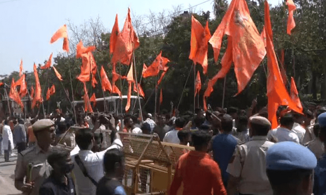 A Ram Navami rally was held in Delhi's Jahangirpuri despite police denial. Last year, clashes broke out between two groups in Jahangarpuri.