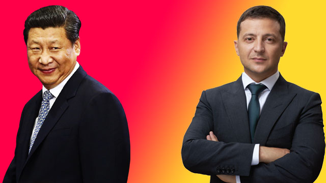 Xi Jinping and Volodymir Zelenskyy