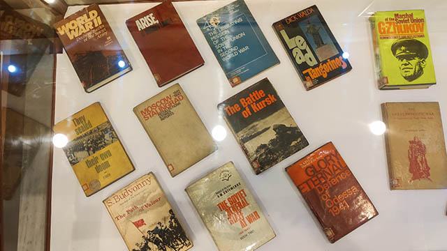 Books on the Great Patriotic War of the Soviet Union on display at Gorky Sadan